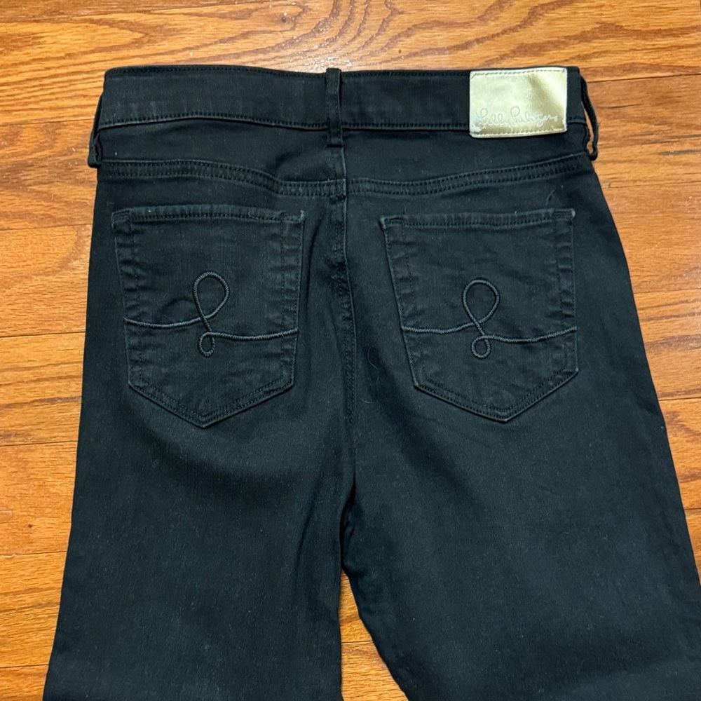 Lilly Pulitzer Black Straight south ocean high rise Jeans - Picture 4 of 5